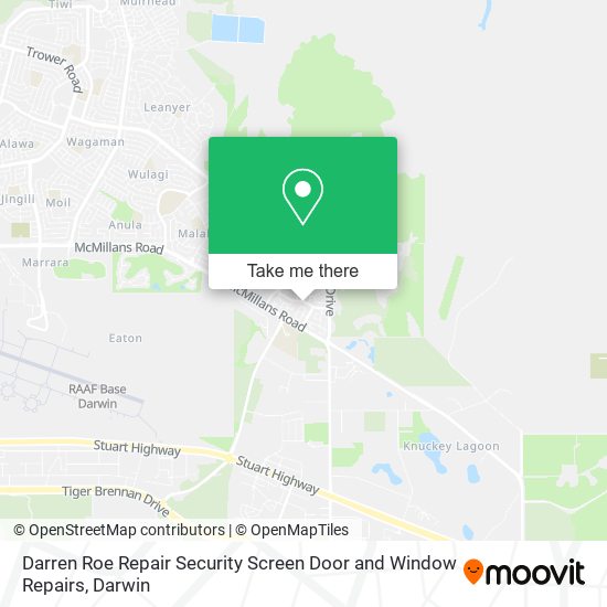 Mapa Darren Roe Repair Security Screen Door and Window Repairs