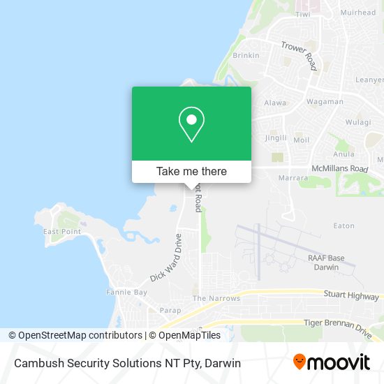 Cambush Security Solutions NT Pty map