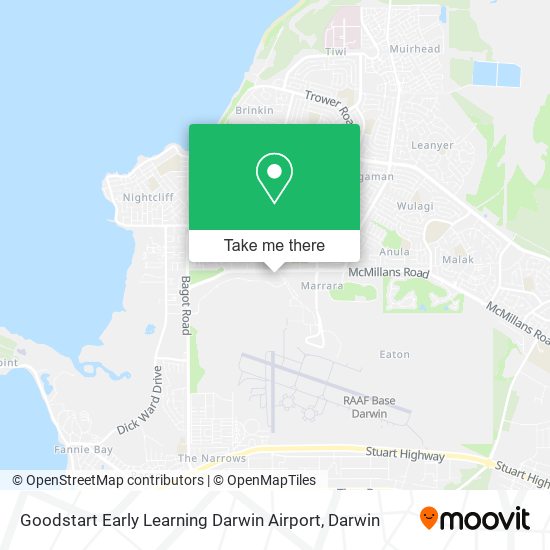 Goodstart Early Learning Darwin Airport map