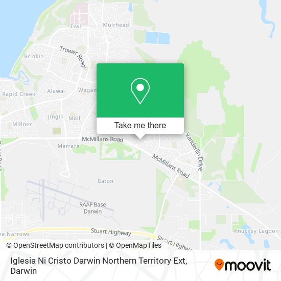 Mapa Iglesia Ni Cristo Darwin Northern Territory Ext