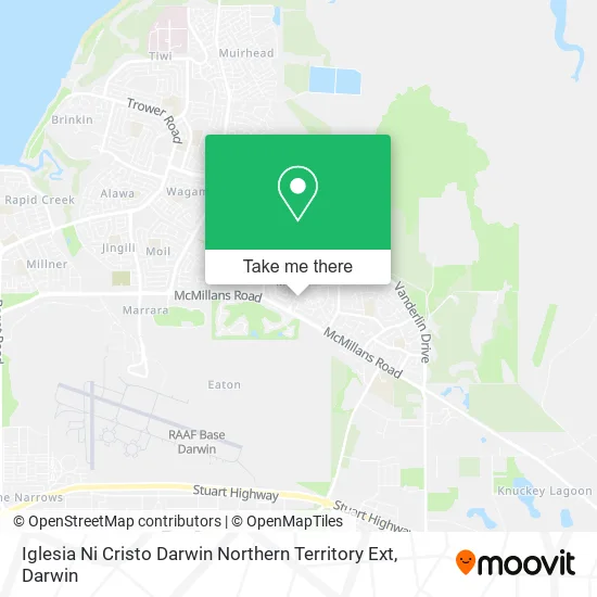 Iglesia Ni Cristo Darwin Northern Territory Ext map