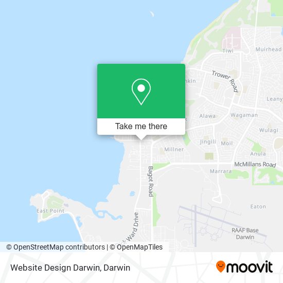 Website Design Darwin map