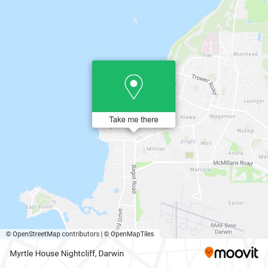 Myrtle House Nightcliff map