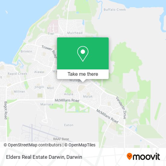 Elders Real Estate Darwin map