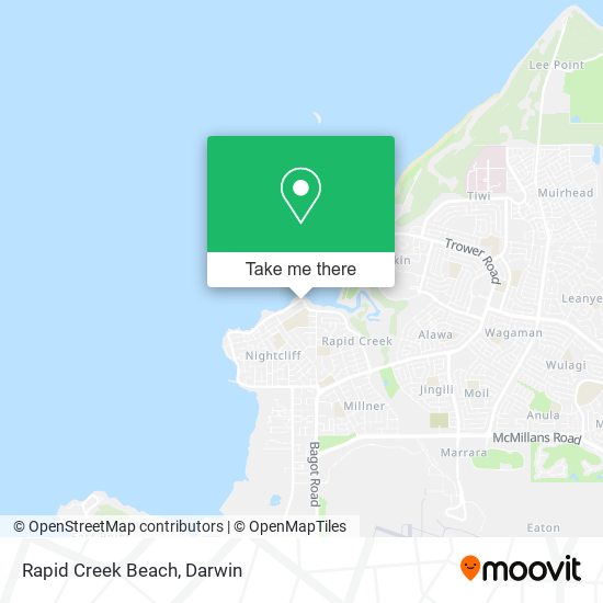 Rapid Creek Beach map
