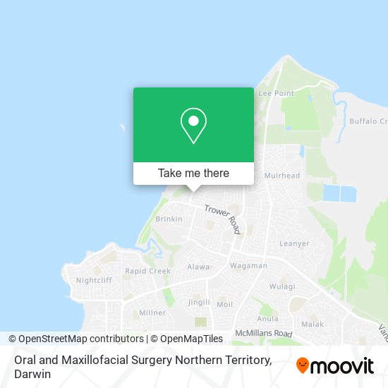Oral and Maxillofacial Surgery Northern Territory map