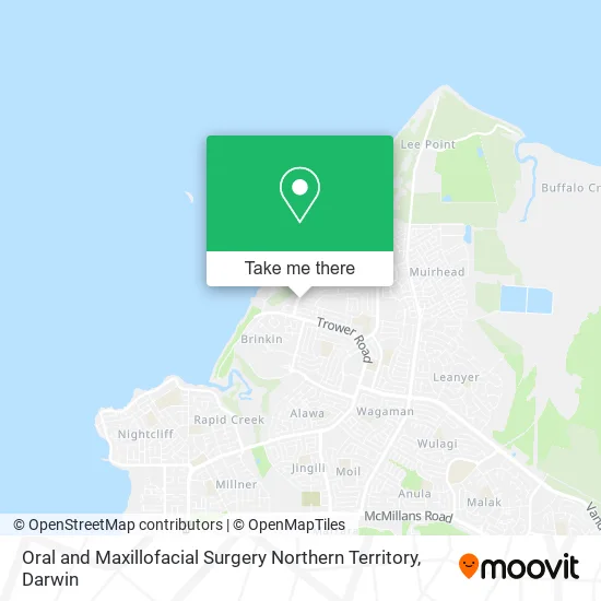 Oral and Maxillofacial Surgery Northern Territory map