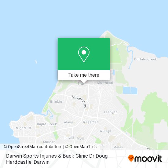 Darwin Sports Injuries & Back Clinic Dr Doug Hardcastle map