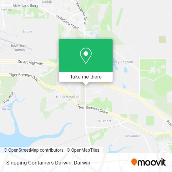 Mapa Shipping Containers Darwin