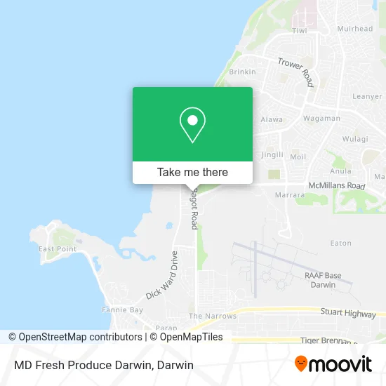Mapa MD Fresh Produce Darwin
