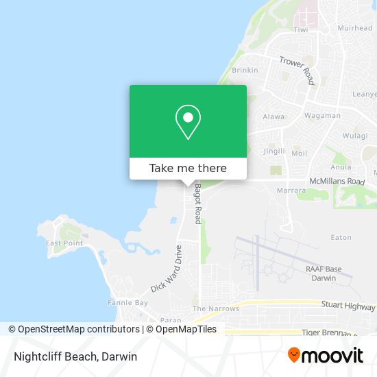 Nightcliff Beach map