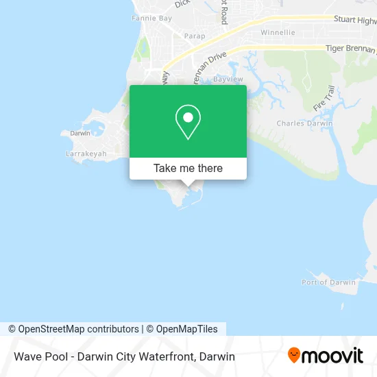 Mapa Wave Pool - Darwin City Waterfront