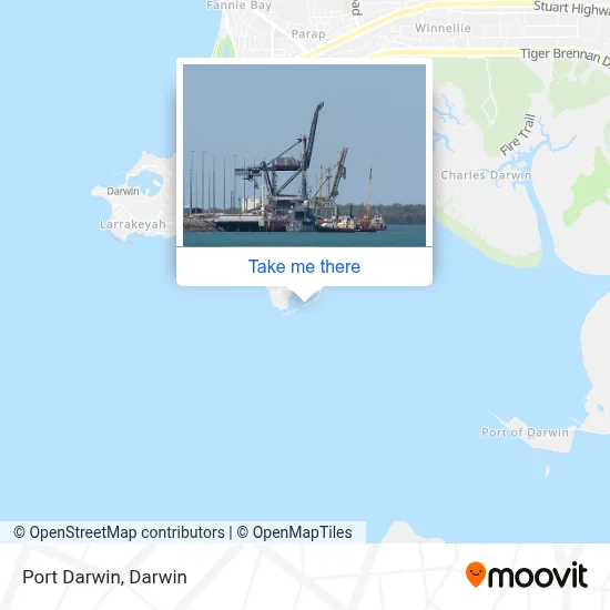 Mapa Port Darwin