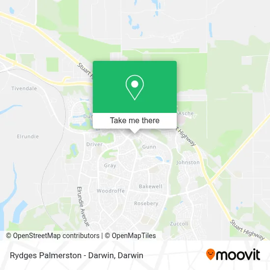 Mapa Rydges Palmerston - Darwin