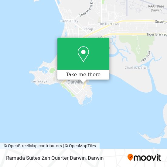 Ramada Suites Zen Quarter Darwin map