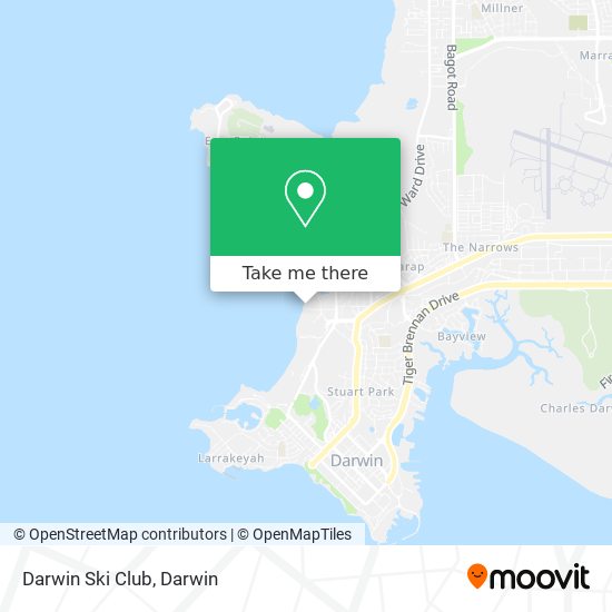 Darwin Ski Club map