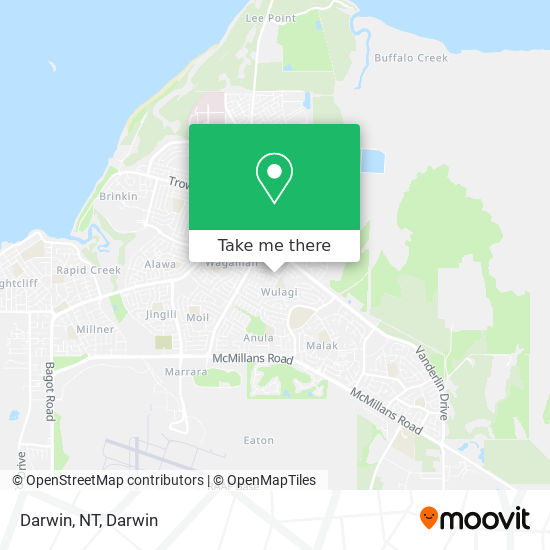 Darwin, NT map