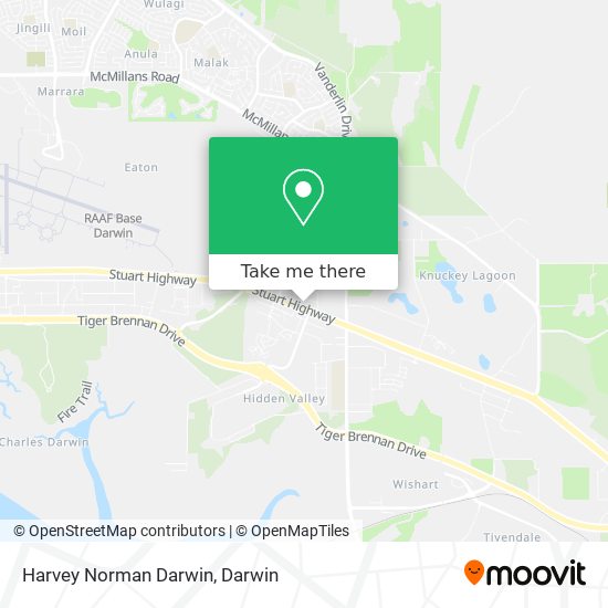 Mapa Harvey Norman Darwin