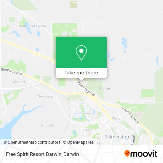 Free Spirit Resort Darwin map