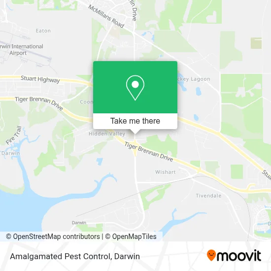 Mapa Amalgamated Pest Control