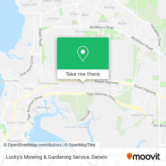 Lucky's Mowing & Gardening Service map