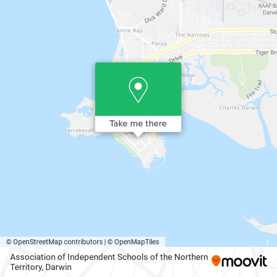 Association of Independent Schools of the Northern Territory map