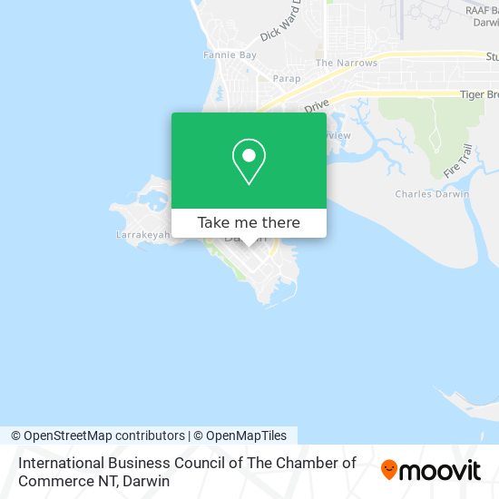 International Business Council of The Chamber of Commerce NT map