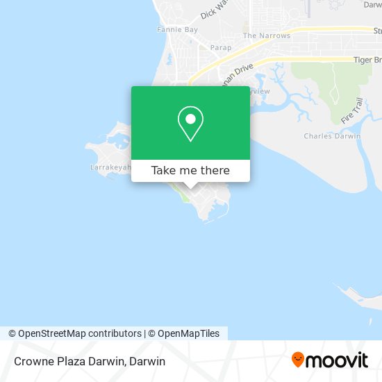 Crowne Plaza Darwin map