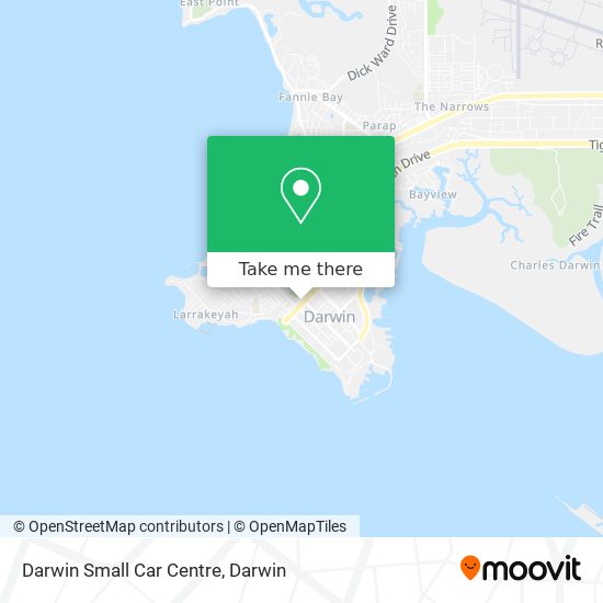 Darwin Small Car Centre map