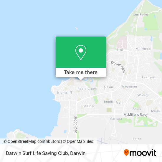 Darwin Surf Life Saving Club map