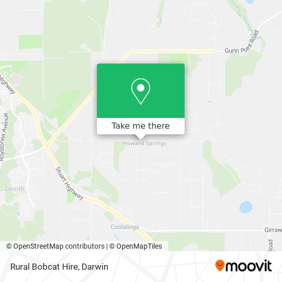 Rural Bobcat Hire map