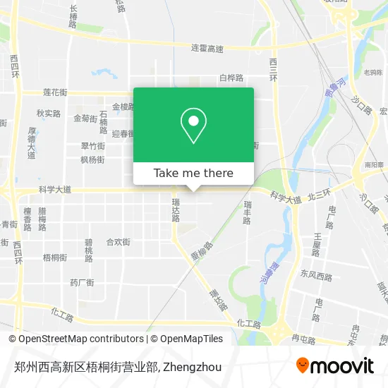 郑州西高新区梧桐街营业部 map