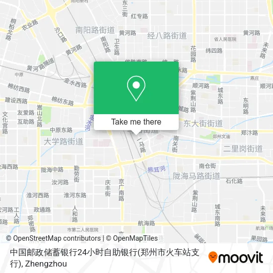 中国邮政储蓄银行24小时自助银行(郑州市火车站支行) map