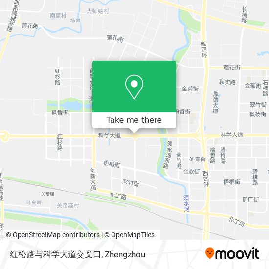 红松路与科学大道交叉口 map