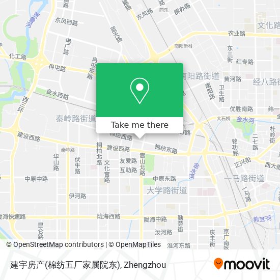 How To Get To 建宇房产 棉纺五厂家属院东 In 中原区by Bus Or Metro