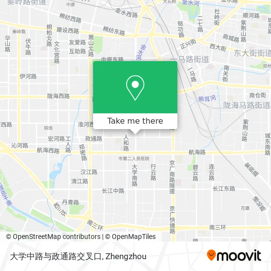 大学中路与政通路交叉口 map