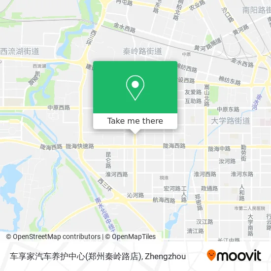 车享家汽车养护中心(郑州秦岭路店) map