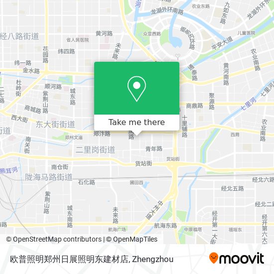 欧普照明郑州日展照明东建材店 map