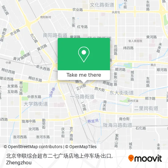 北京华联综合超市二七广场店地上停车场-出口 map
