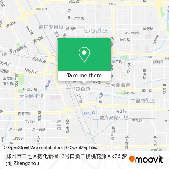 郑州市二七区德化新街12号口负二楼桃花源区k76.梦涵 map