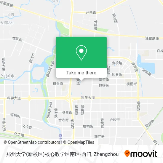 郑州大学(新校区)核心教学区南区-西门 map