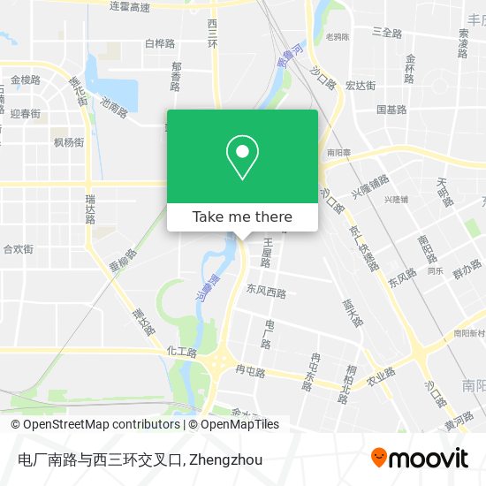 电厂南路与西三环交叉口 map