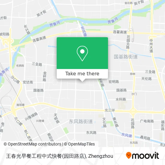 王春光早餐工程中式快餐(园田路店) map