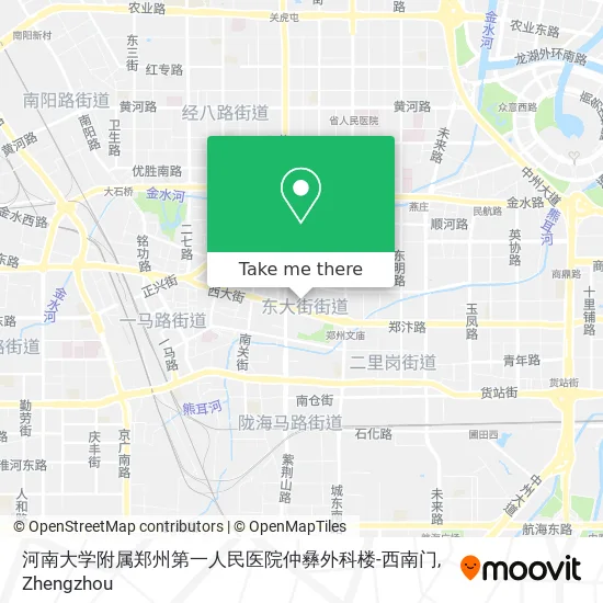 河南大学附属郑州第一人民医院仲彝外科楼-西南门 map