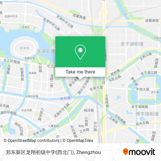 郑东新区龙翔初级中学(西北门) map