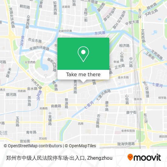 郑州市中级人民法院停车场-出入口 map