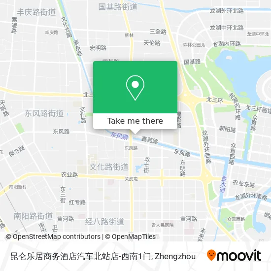 昆仑乐居商务酒店汽车北站店-西南1门 map