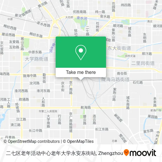 二七区老年活动中心老年大学永安东街站 map
