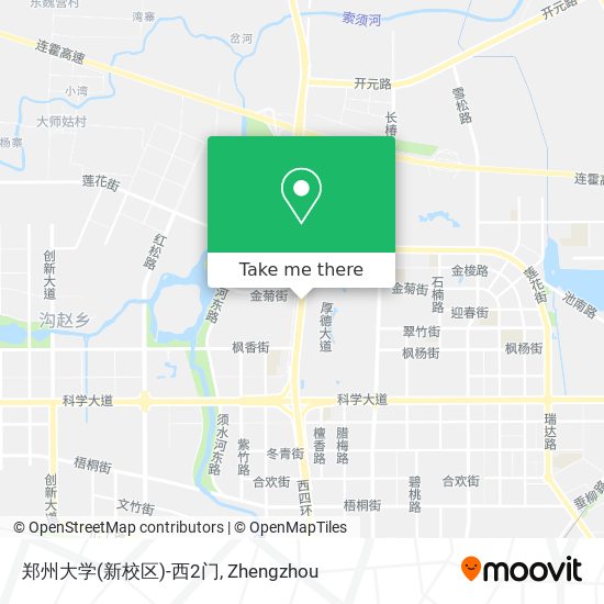 郑州大学(新校区)-西2门 map