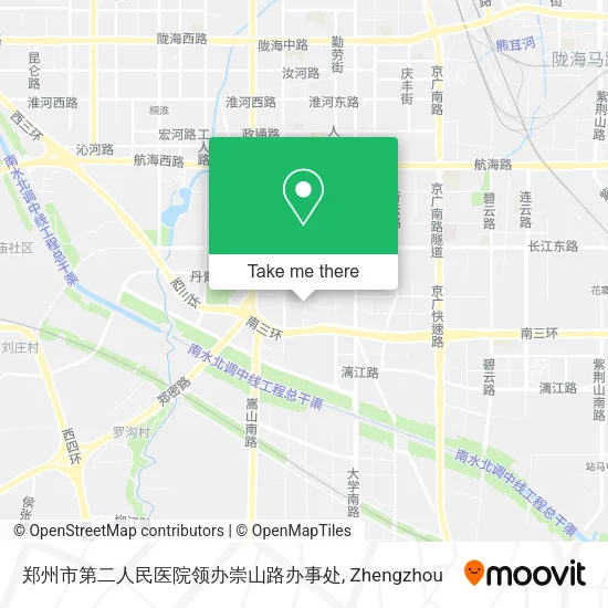 郑州市第二人民医院领办崇山路办事处 map